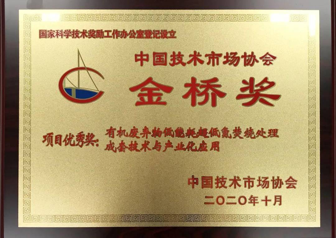 亚德集团荣获第十届中国技术市场协会金桥奖项目优秀奖